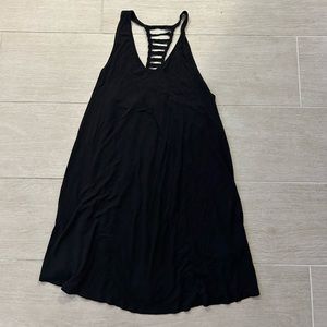 RVCA black racer back dress